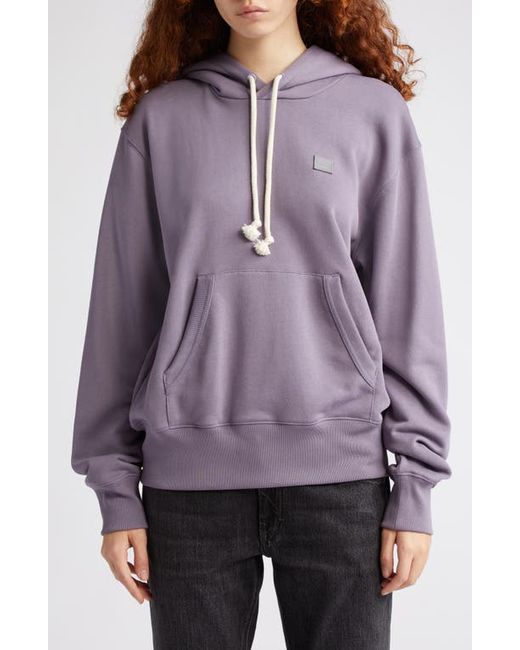 Acne Studios Fairah Face Patch Oversize Cotton Hoodie in at X-Small