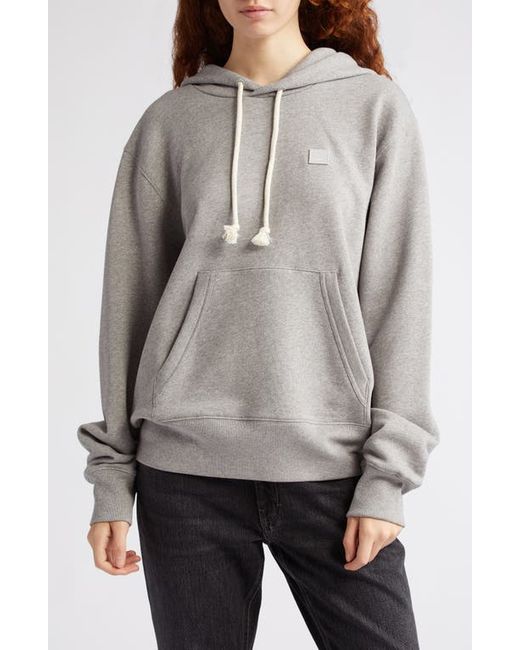 Acne Studios Fairah Face Patch Oversize Cotton Hoodie in at Large