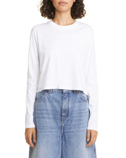 Loulou Studio Masal Long Sleeve Cotton T-Shirt in at X-Small