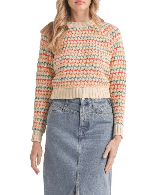 All In Favor Rainbow Stripe Sweater in at X-Small