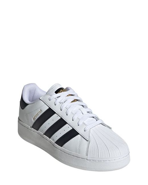 Adidas Superstar XLG Lifestyle Sneaker in White/Black/Gold Metallic at 9