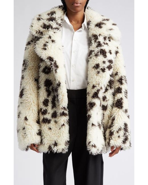 Stella McCartney Wool Blend Faux Fur Jacket in at 4 Us
