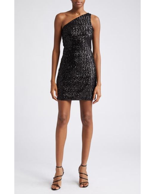 Michael Kors Collection Sequin Embroidered One-Shoulder Sheath Dress in at 2