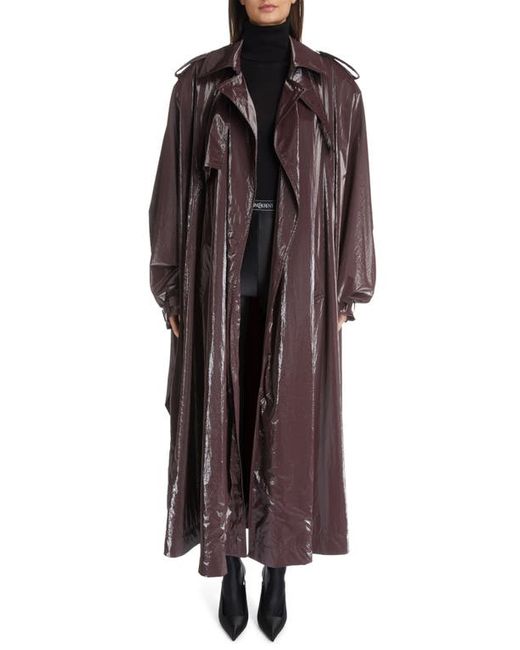 Saint Laurent Coated Nylon Trench Cape in at 2-4 Us