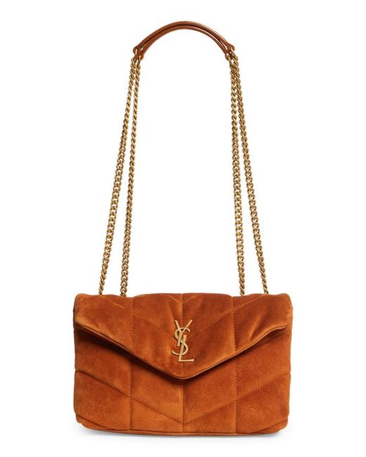 Saint Laurent Puffer Toy Suede Crossbody Bag in at