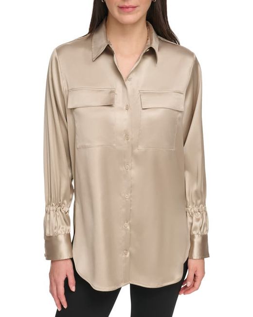 Dkny Long Sleeve Button-Up Shirt in at Xx-Small