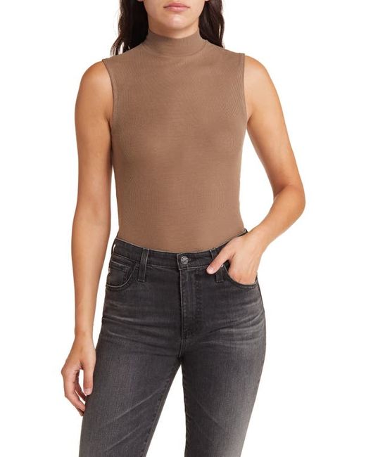 Ag Edie Mock Neck Rib Sleeveless Top in at Large