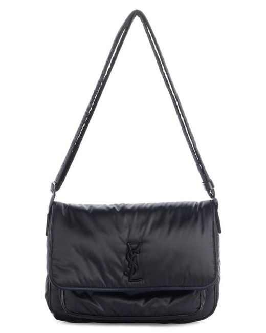 Saint Laurent Niki Nylon Camera Shoulder Bag in Dark Blueberry/Nero at