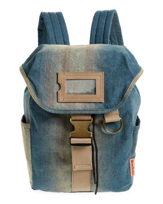 Acne Studios Post Penicillin Denim Backpack in Light Blue at