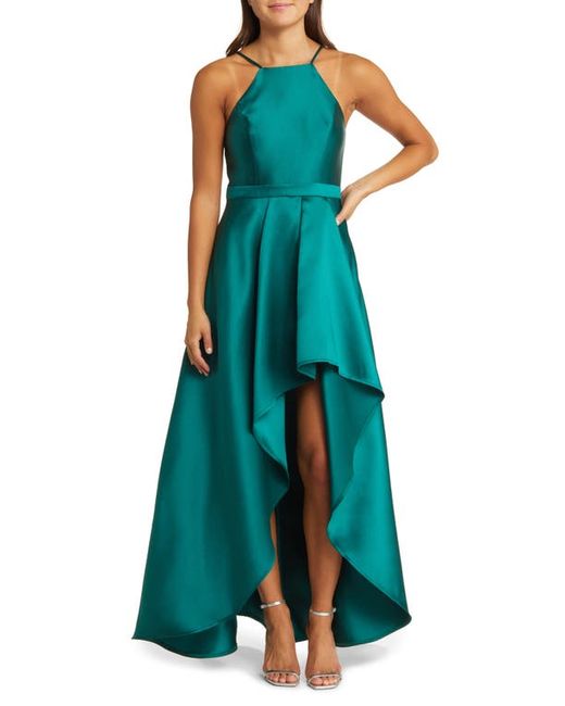 Lulus Broadway Show Satin High-Low Gown in at X-Small
