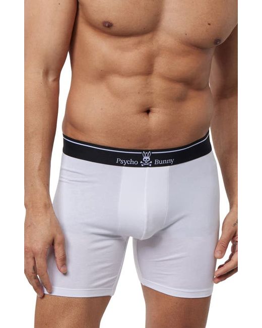 Psycho Bunny 2-Pack Stretch Cotton Modal Boxer Briefs in at Small