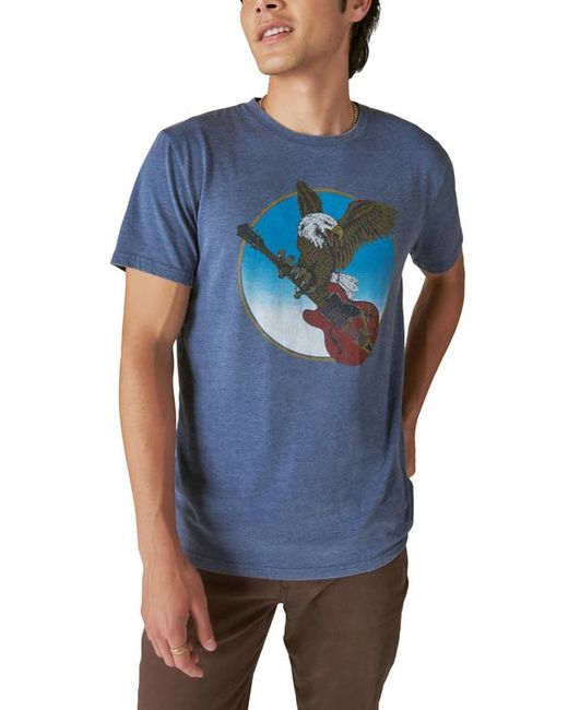 Lucky Brand Eagle Guitar Burnout Graphic T-Shirt in at Small