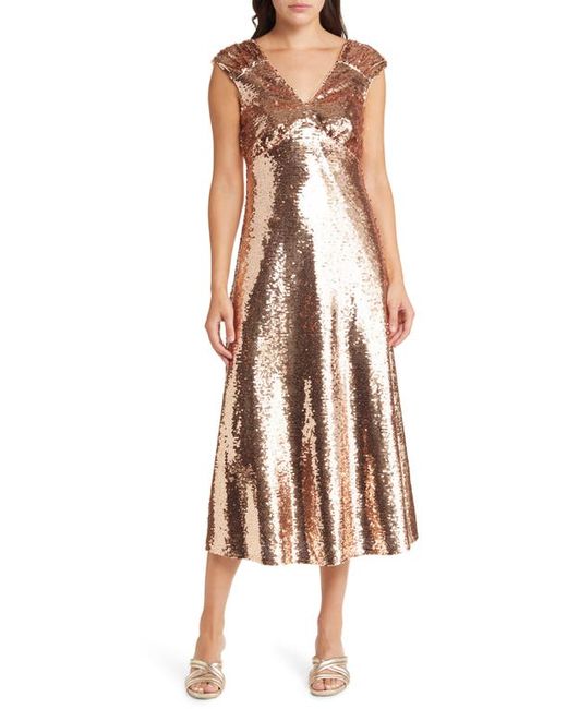 Adelyn Rae Konnie Sequin Midi Dress in at