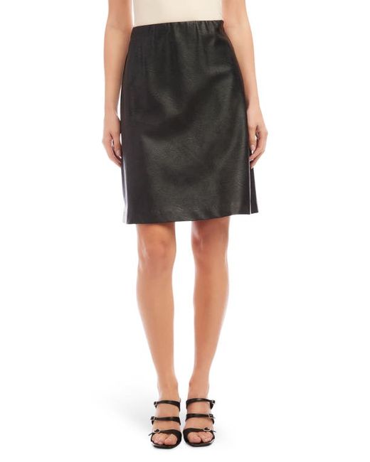 Karen Kane Faux Leather A-Line Skirt in at X-Small