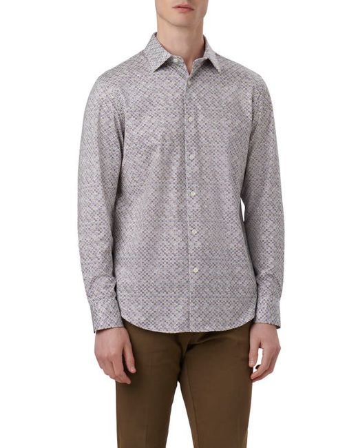 Bugatchi OoohCotton James Geo Print Button-Up Shirt in at Small