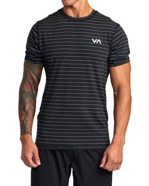 Rvca Sport Vent Stripe Performance Graphic T-Shirt in at Medium