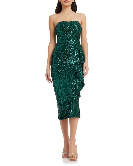 Dress the population Alexis Sequin Strapless Sheath Dress in at Xx-Small