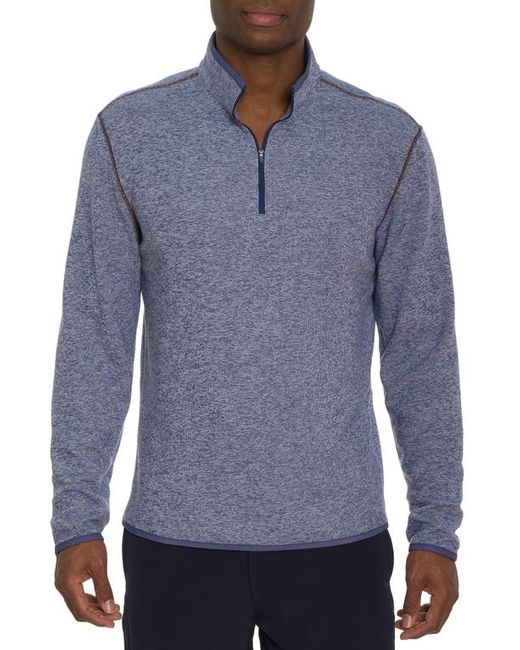 Robert Graham Cariso Heathered Quarter Zip Pullover in at Small