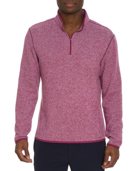 Robert Graham Cariso Heathered Quarter Zip Pullover in at Small
