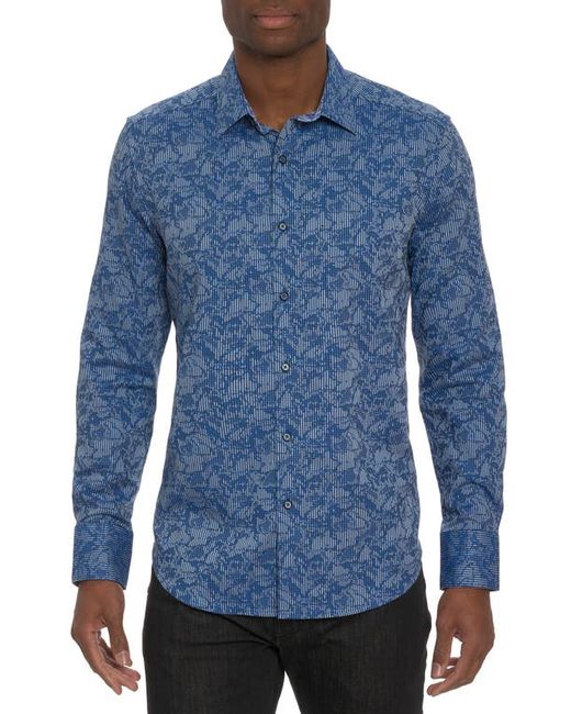 Robert Graham Electric Slide Stretch Cotton Button-Up Shirt in at Small