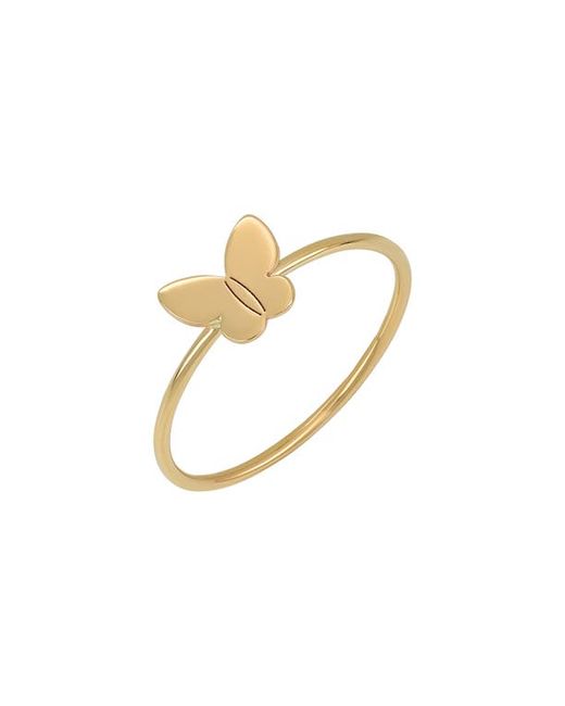 Bony Levy 14K Gold Butterfly Stacking Ring in at 5