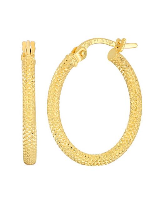 Bony Levy BLG 14K Gold Textured Hoop Earrings in at