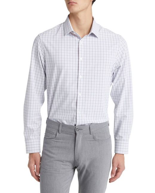 Mizzen+Main Leeward Trim Fit Montgomery Tatterasall Check Performance Button-Up Shirt in at Small