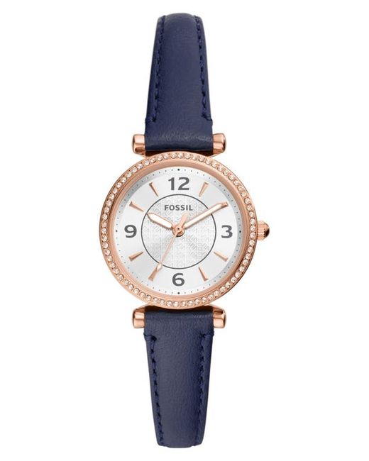 Fossil Carlie Leather Strap Watch 28mm in at