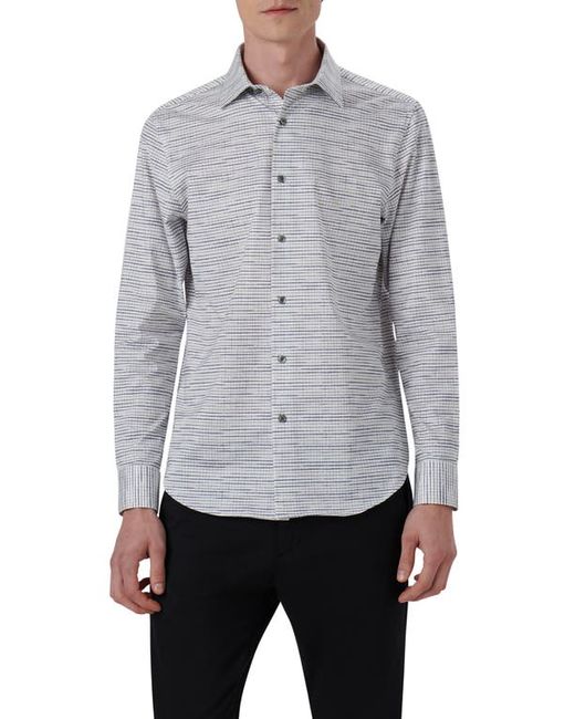 Bugatchi James OoohCotton Grid Print Button-Up Shirt in at Small