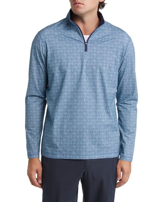 Bugatchi OoohCotton Print Quarter Zip Pullover in at Small