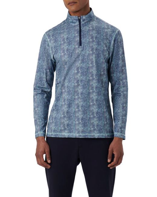 Bugatchi Anthony OoohCotton Abstract Print Quarter Zip Pullover in at Small