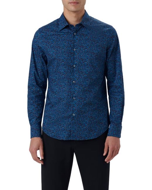 Bugatchi Julian Shaped Fit Stretch Button-Up Shirt in at Small