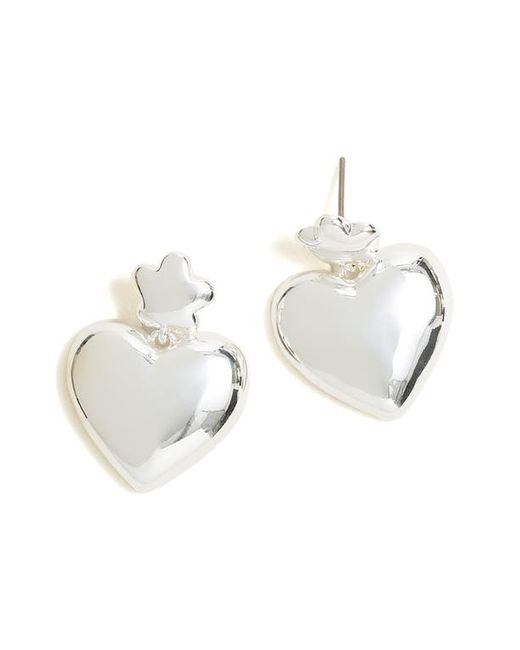 Madewell Puffy Heart Statement Earrings in at