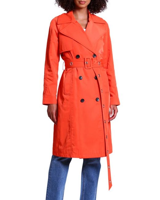 Avec Les Filles Belted Water Resistant Trench Coat in at X-Small