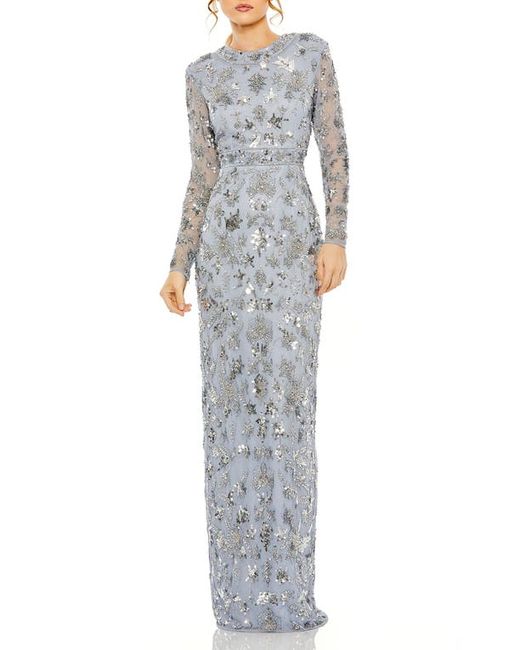 Mac Duggal Sequin Long Sleeve Gown in at 4