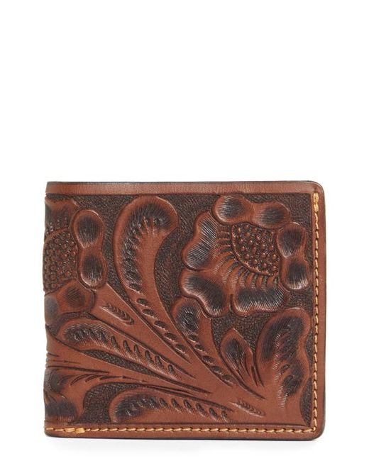 Double RL Hand Tooled Leather Wallet in at
