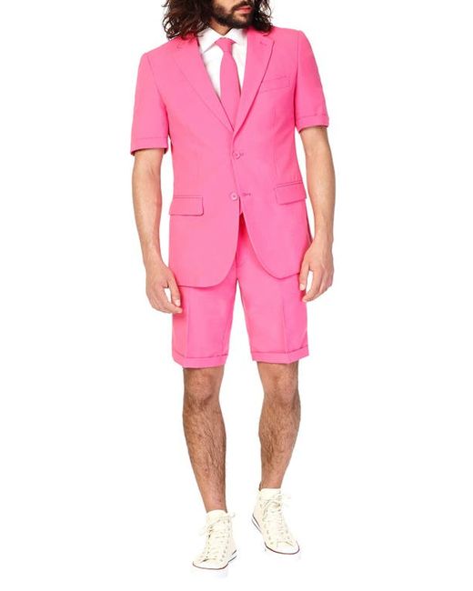 OppoSuits Mr. Summer Trim Fit Two-Piece Short Suit with Tie at 36