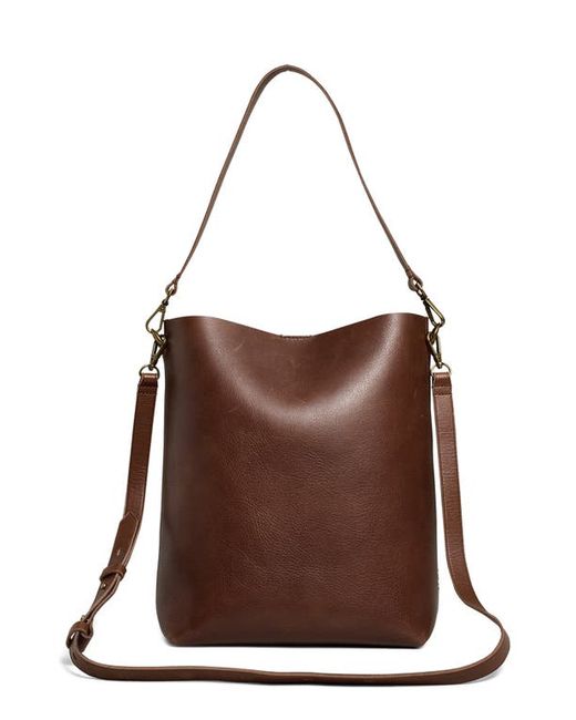 Madewell The Transport Leather Bucket Bag in at