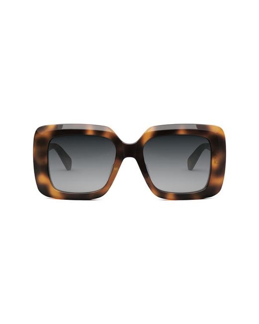Celine Bold 3 Dots Square Sunglasses in Blonde Havana Gradient Smoke at