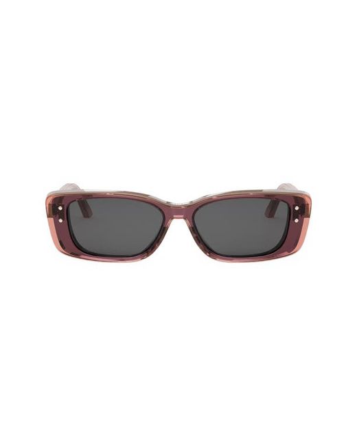Dior The DiorHighlight 53mm Rectangular Sunglasses in Bordeaux/Smoke at