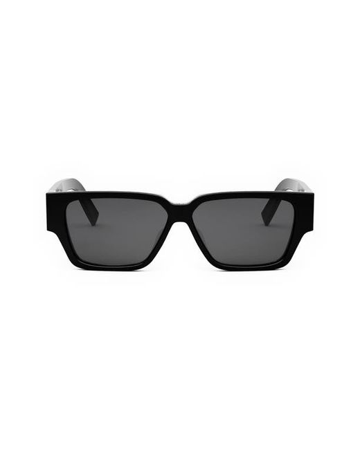 Dior CD Diamond S5I 56mm Geometric Sunglasses in Shiny Smoke at