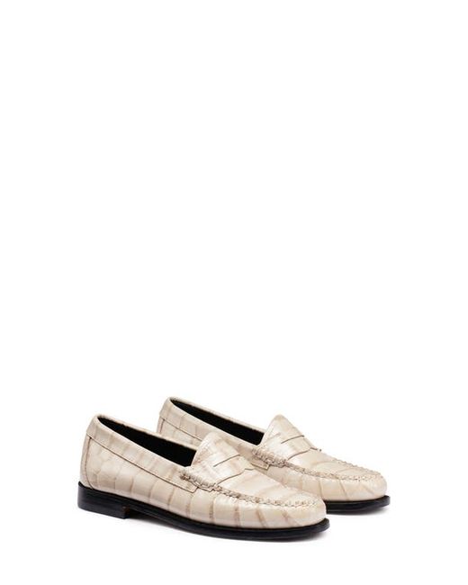 G.H. Bass Whitney Croc Embossed Penny Loafer in at 5