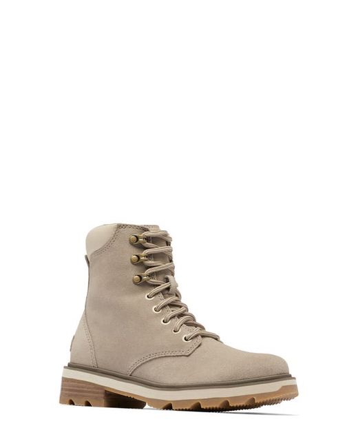 Sorel Lennox Waterproof Lace-Up Boot in Omega Taupe/Gum 2 at 10