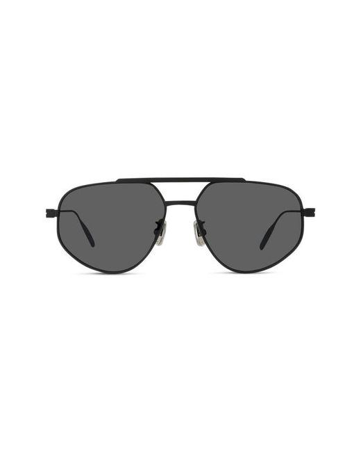 Givenchy GVSPEED 57mm Aviator Sunglasses in Matte Smoke Mirror at