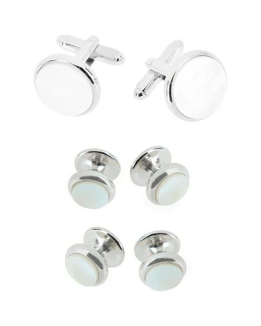 Trafalgar Sutton Mother of Pearl Cuff Link Stud Set in at