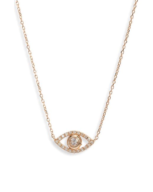 Anzie Evil Eye Topaz Diamond Pendant Necklace in at