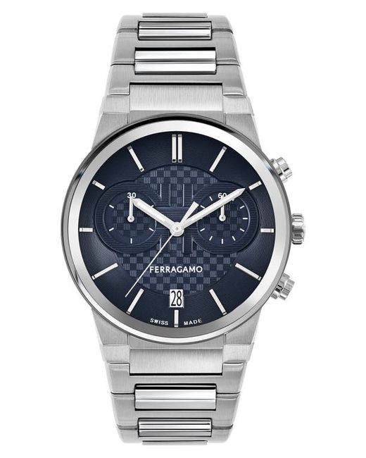 Ferragamo Sapphire Chronograph Bracelet Watch 41mm in at