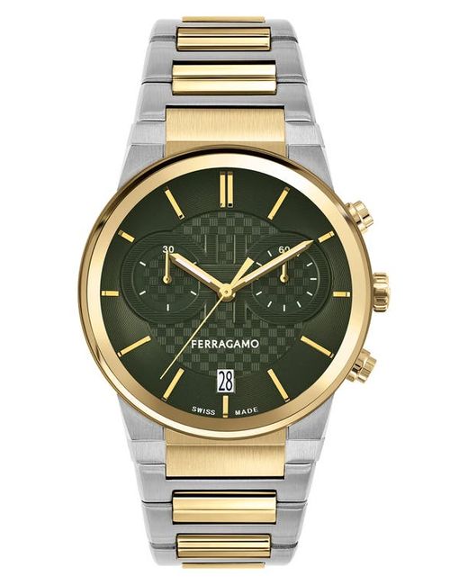 Ferragamo Sapphire Chronograph Bracelet Watch 41mm in at