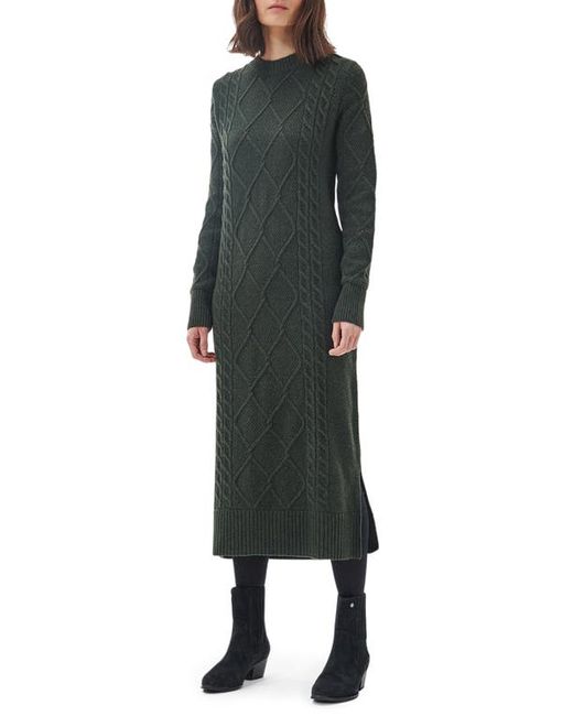 Barbour Burne Long Sleeve Wool Blend Sweater Dress in at 12 Us