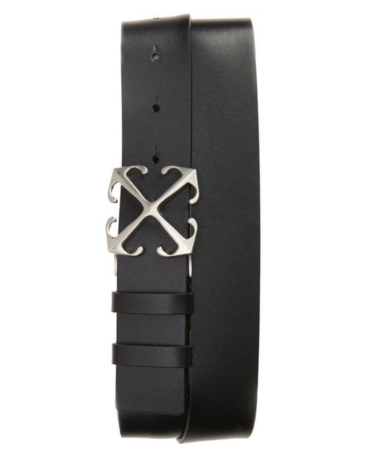 Off-White Arrow Buckle Leather Belt in at